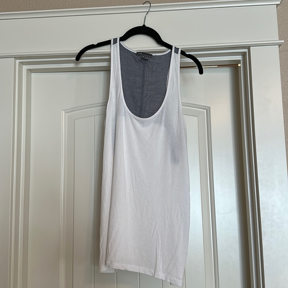 Vince White Racerback Tank